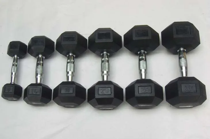रबर लेपित Dumbbell